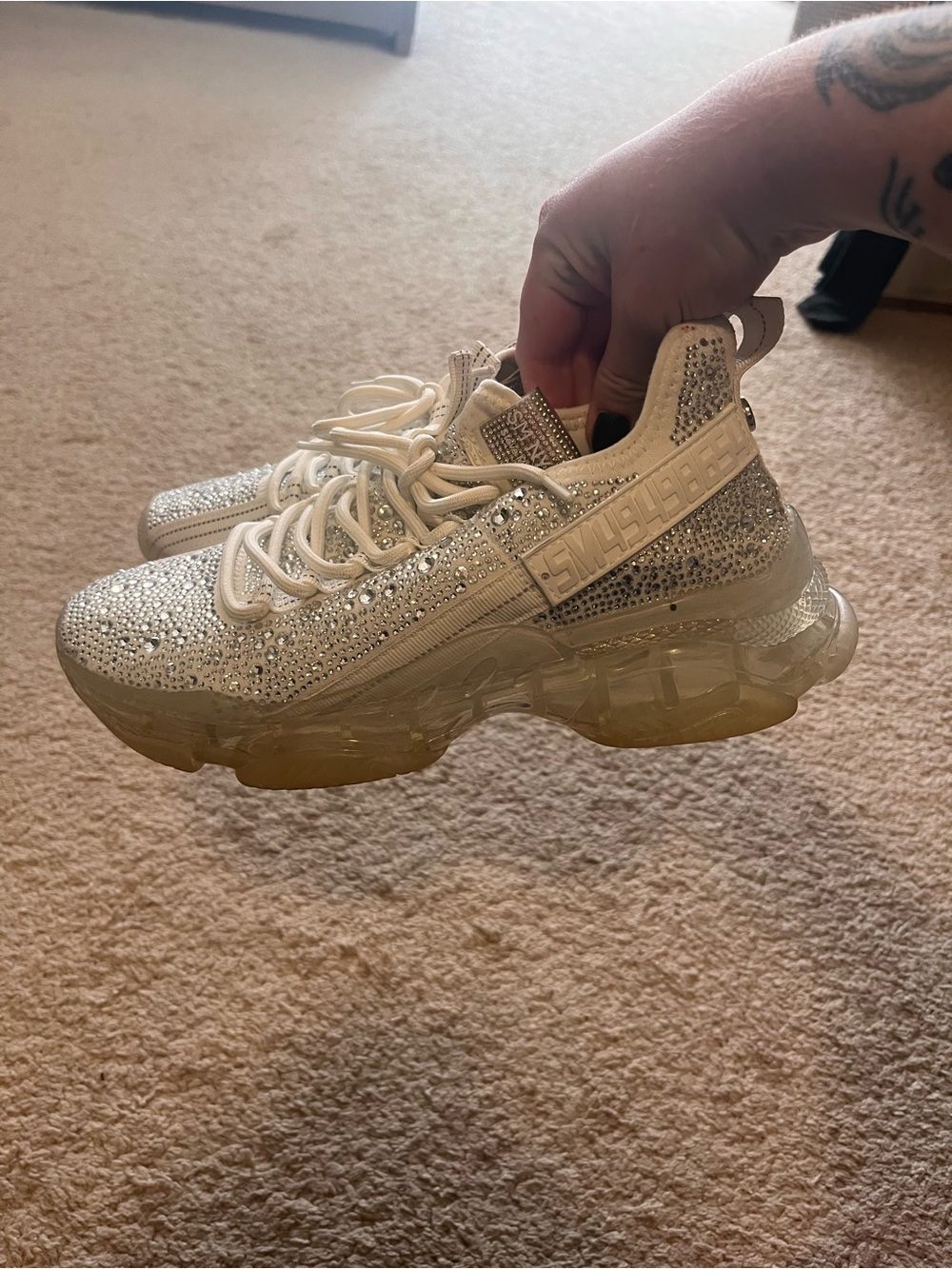 Steve Madden - White Crystal Sneakers - Picture 12 of 12